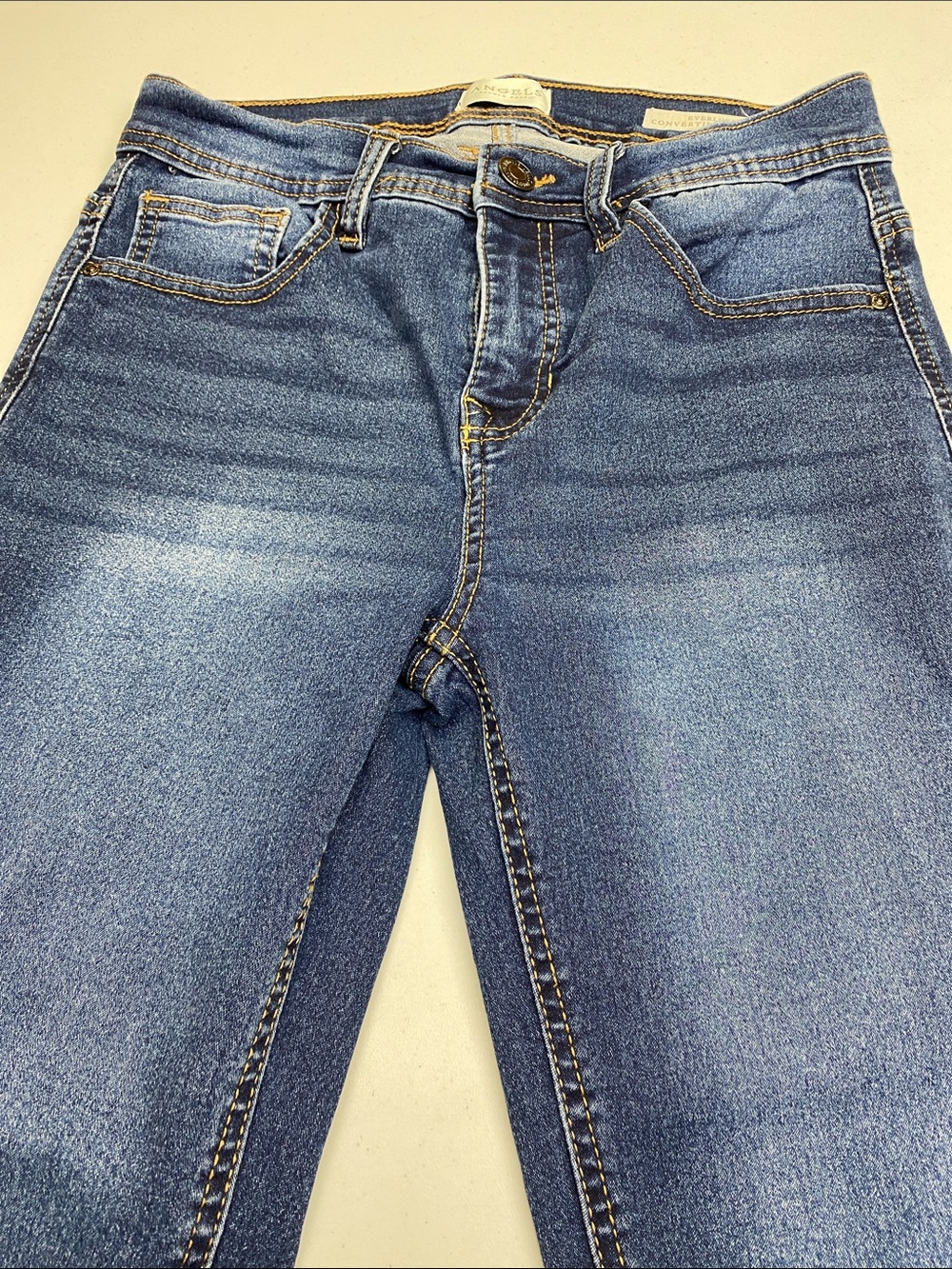 Angels Women's Skinny Jeans in Medium Blue Wash